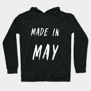 Made in May simple text design Hoodie